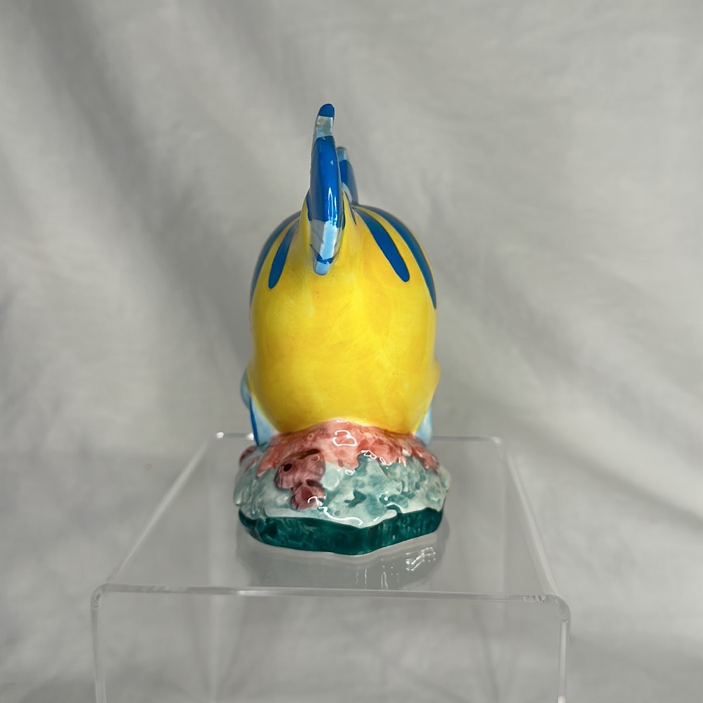 Vintage Disney Japan The Little Mermaid Flounder Ceramic Figurine - Picture 3 of 5